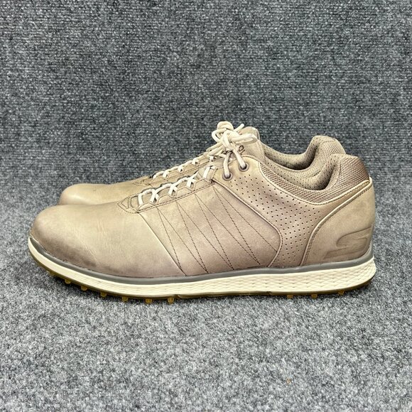 Skechers Go Golf Elite 2 Spikeless Golf Shoes Mens Size 11.5 Tan Leather Sneaker - Picture 4 of 11
